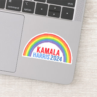 Kamala Harris 2024 Rainbow LGBTQ Laptop Klistermärken