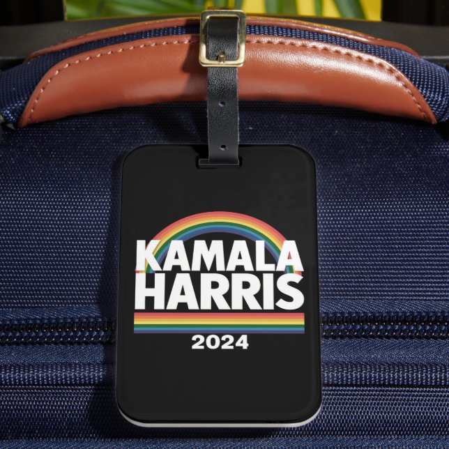 Kamala Harris 2024 Regnbåge Gay pride HBT-val Bagagebricka (Framsida Insitu 2)