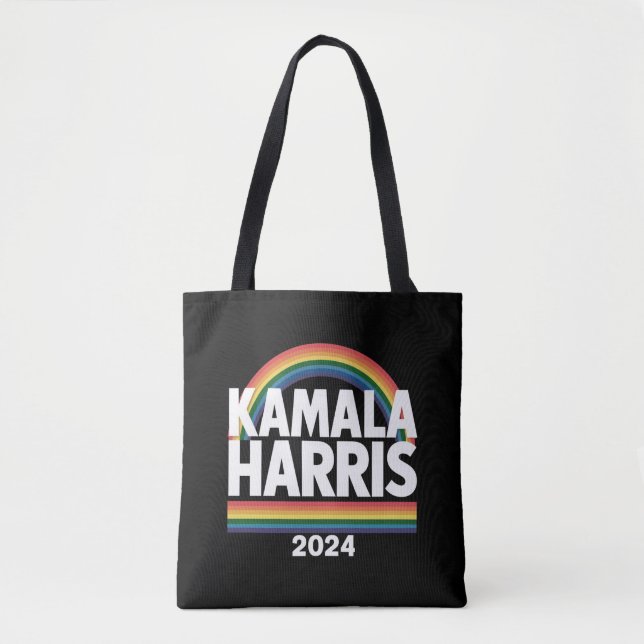Kamala Harris 2024 Regnbåge Gay pride HBT-val Tygkasse (Framsida)