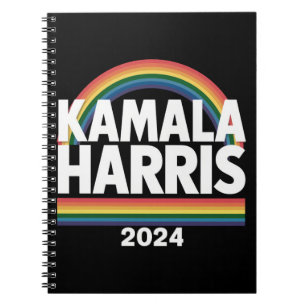Kamala Harris 2024 Regnbåge HBTQ Pride Val Anteckningsbok