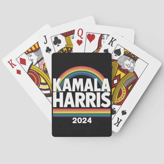 Kamala Harris 2024 Regnbåge HBTQ Pride Val Casinokort (Baksidan)