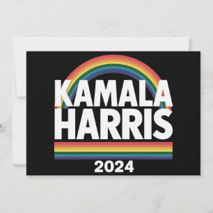 Kamala Harris 2024 regnbåge HBTQ Pride val Inbjudningar