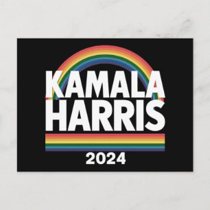 Kamala Harris 2024 Regnbåge HBTQ Pride-val Vykort