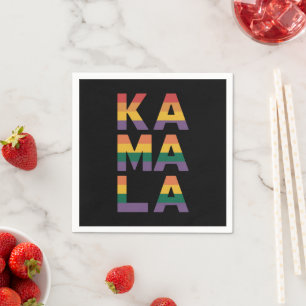 Kamala Harris 2024 Regnbågsflagga Gay Pride HBT Pappersservett