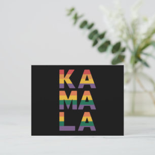Kamala Harris 2024 Regnbågsflagga Gay Pride LGBT Vykort