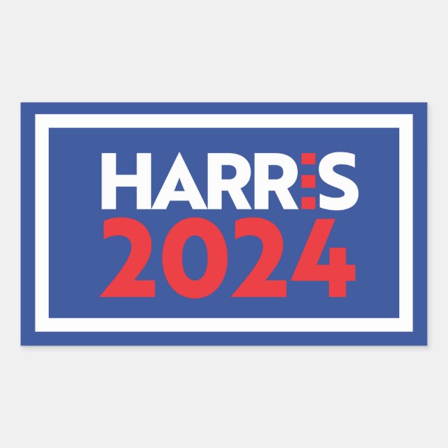 Kamala Harris 2024 Rektangulärt Klistermärke (Framsida)