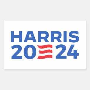 Kamala Harris 2024 Rektangulärt Klistermärke