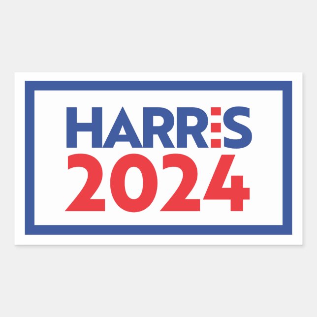 Kamala Harris 2024 Rektangulärt Klistermärke (Framsida)