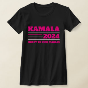 Kamala Harris 2024 Rosa and White T Shirt