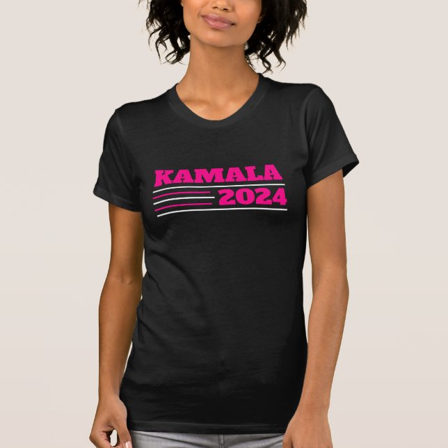 Kamala Harris 2024 Rosa and White T Shirt (Framsida)