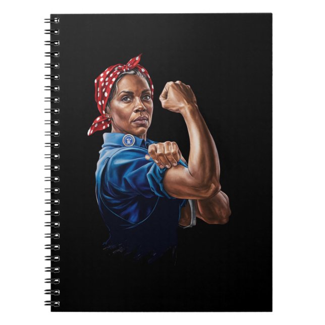 Kamala Harris 2024 Rosie the Riveter Chilless Cat Anteckningsbok (Framsidan)