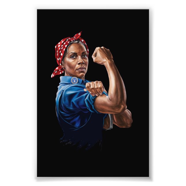 Kamala Harris 2024 Rosie the Riveter Chilless Cat Fototryck (Framsidan)