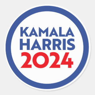 Kamala Harris 2024 Runt Klistermärke