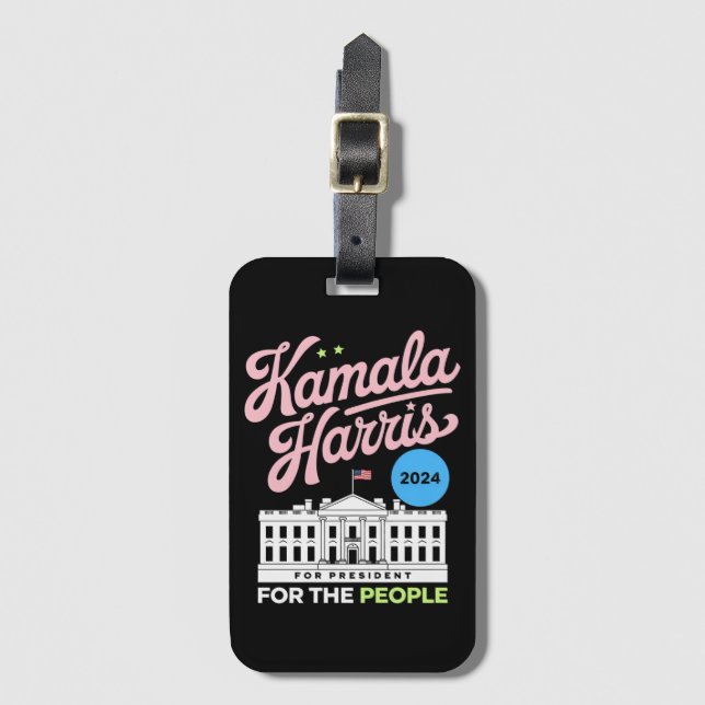 Kamala Harris 2024 Socialdemokrat Rösta Blå Bagagebricka (Framsida vertikal)