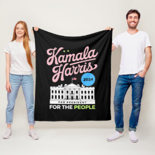 Kamala Harris 2024 Socialdemokrat Rösta Blått Fleecefilt