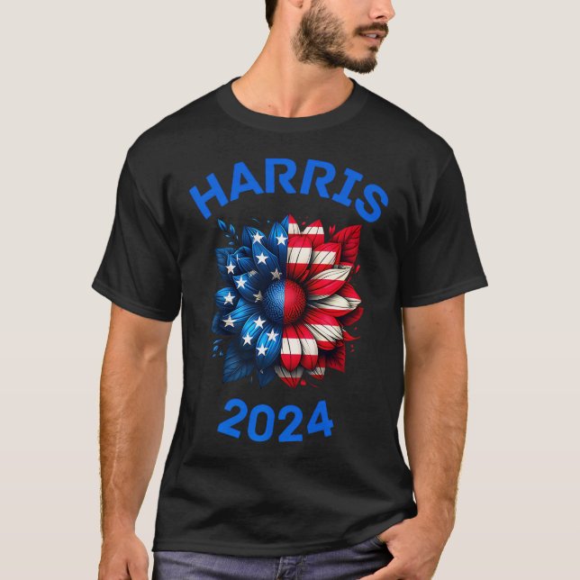 Kamala Harris 2024 Solros T Shirt (Framsida)