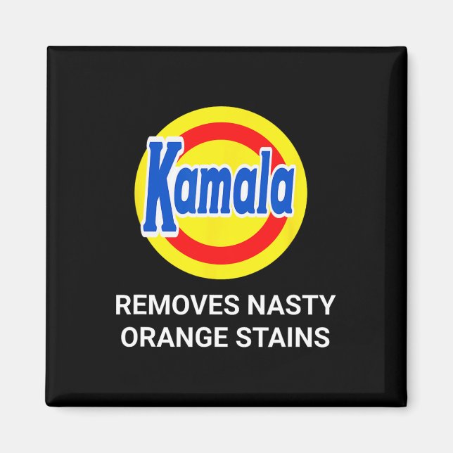 Kamala Harris 2024 Tar bort Roligten Nasty Orange  Magnet (Framsidan)