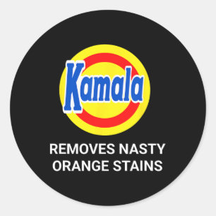 Kamala Harris 2024 Tar bort Roligten Nasty Orange Runt Klistermärke