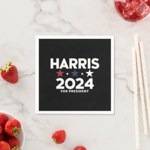 Kamala Harris 2024 till president Kampanj Pappersservett