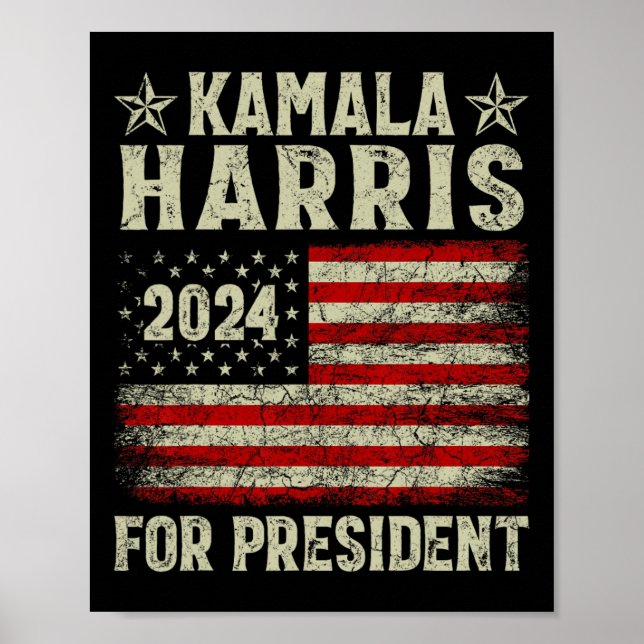 Kamala Harris 2024 till president Kampanj Poster (Framsidan)