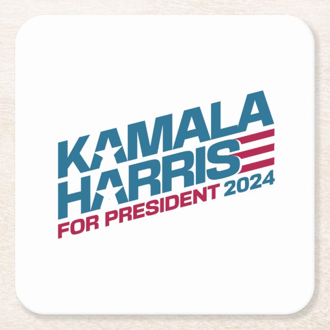 Kamala Harris 2024 till president Kampanj Underlägg Papper Kvadrat (Framsidan)