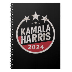 Kamala Harris 2024 till president Retro-valet Anteckningsbok