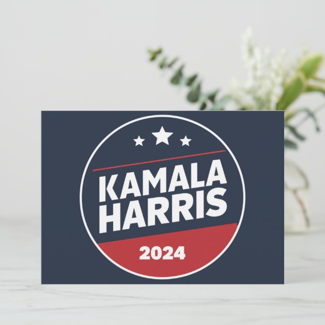 Kamala Harris 2024 till president Retro-valet Inbjudningar (Stående Fram)