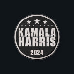 Kamala Harris 2024 till president Retro-valet Magnet<br><div class="desc">Kamala Harris 2024 för val av president Retro Button</div>