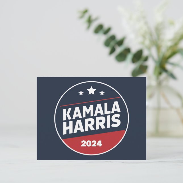 Kamala Harris 2024 till president Retro-valet Vykort (Stående Fram)