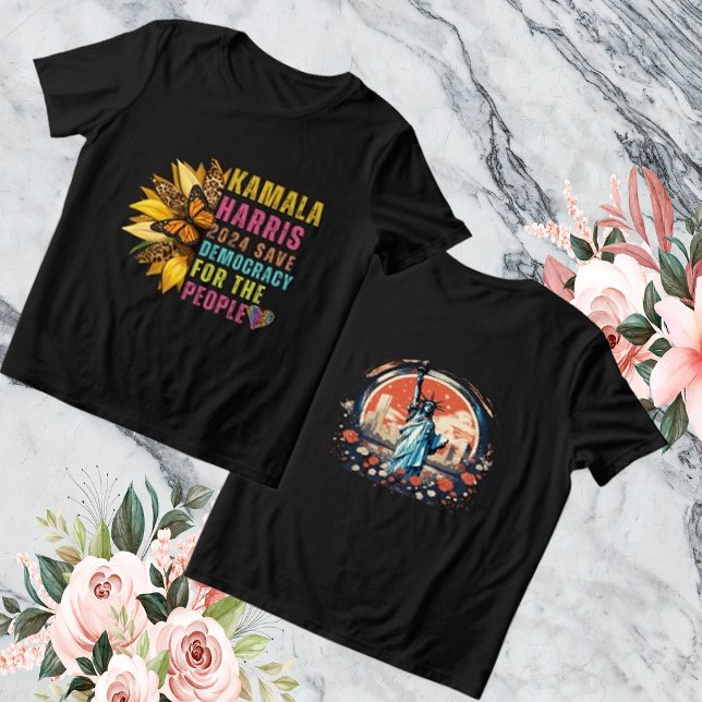 Kamala Harris 2024 till Spara Democracy T-Shirt (Skapare uppladdad)