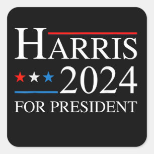 Kamala Harris 2024 Till talman Fyrkantigt Klistermärke