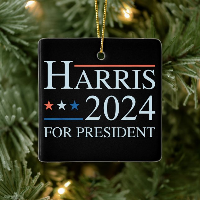 Kamala Harris 2024 Till talman Julgransprydnad Keramik (Träd)