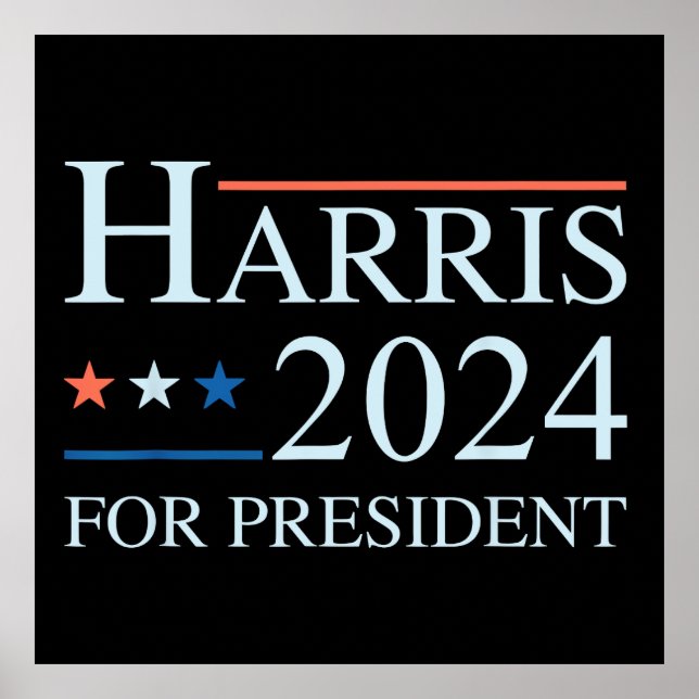 Kamala Harris 2024 Till talman Poster (Framsidan)