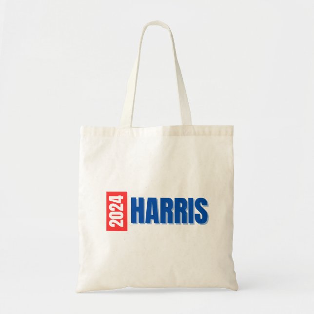 Kamala Harris 2024 Tote Bag Presidentval Tygkasse (Framsidan)