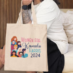 Kamala Harris 2024 Tygkasse<br><div class="desc">En vacker politisk väska med teckning av kvinnor av många etniska grupper och tävling för en demokratisk kvinna som röstade för Kamala Harris i presidentvalet 2024. Svarta,  latinamerikanska,  muslimska,  kaukasiska och hela tävling går med tillsammans som en feministisk grupp att rösta för vår första kvinnliga president.</div>
