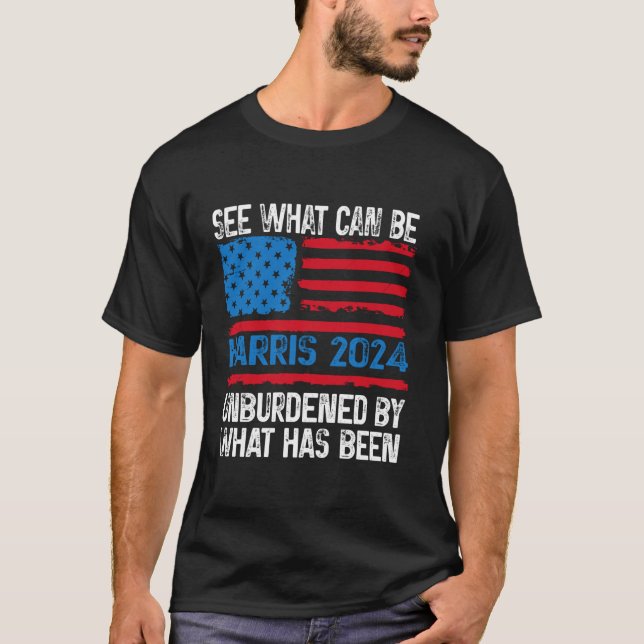 Kamala Harris 2024 Vad som inte kan belastas med v T Shirt (Framsida)