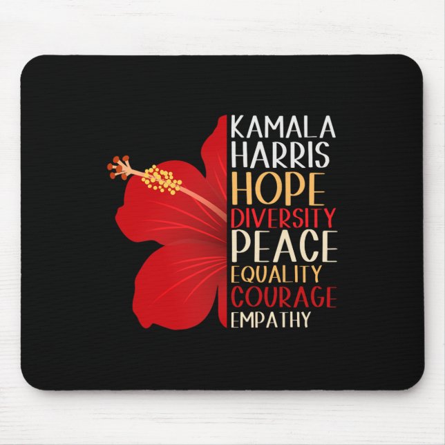 Kamala Harris 2024 Val Hope Equality Hibiscus Musmatta (Framsidan)
