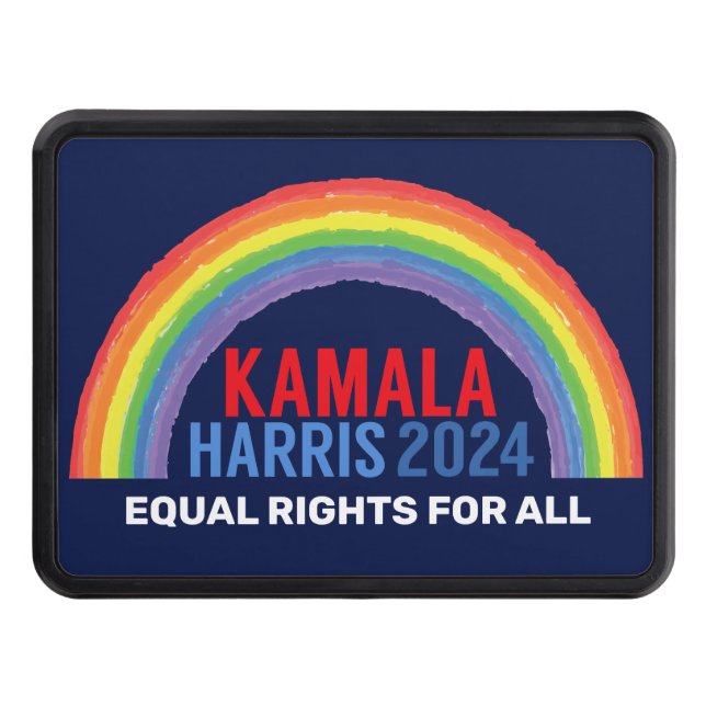 Kamala Harris 2024 Val Regnbåge HBT TQ Dragkroksskydd (Framsidan)