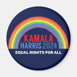 Kamala Harris 2024 Val Regnbåge HBT TQ Magnet