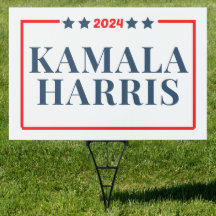 Kamala Harris 2024 Val Yard-skylt - Premium