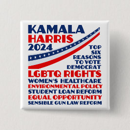 Kamala Harris 2024 Valdemokratiplattform Knapp