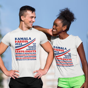 Kamala Harris 2024 Valdemokratiplattform T Shirt