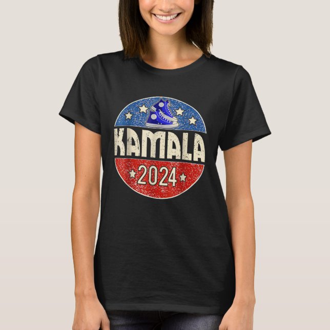 Kamala Harris 2024 Valdistriktsskor Meme T Shirt (Framsida)