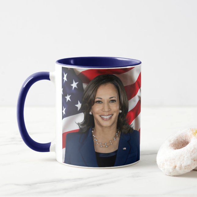 Kamala Harris 2024 Valet Coola Collecsible Photo Mugg (Med munk)