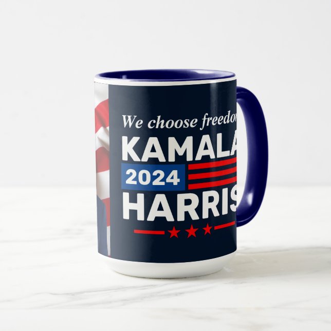 Kamala Harris 2024 Valet Samlingsbart foto Mugg (Framsida höger)