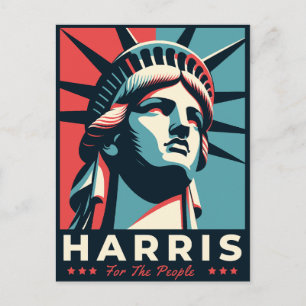 Kamala Harris 2024 VP till president Black Woman 2 Helg Vykort