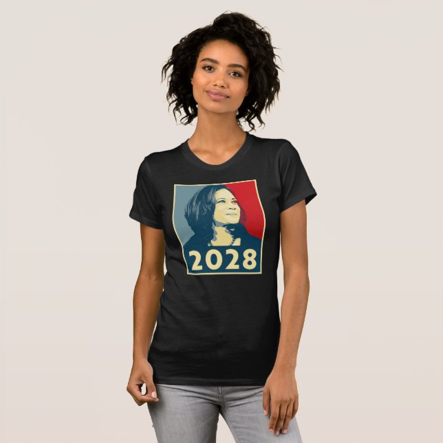 Kamala Harris 2028 Hope T Shirt (Hel framsida)