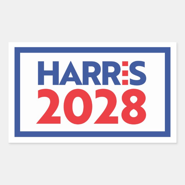 Kamala Harris 2028 Rektangulärt Klistermärke (Framsida)
