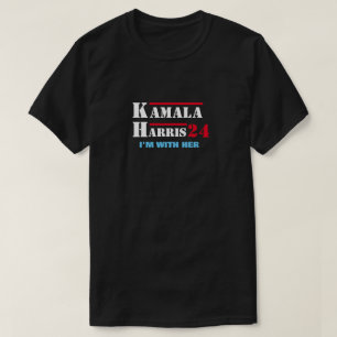 Kamala Harris 24 Jag är med hennes T-Shirt