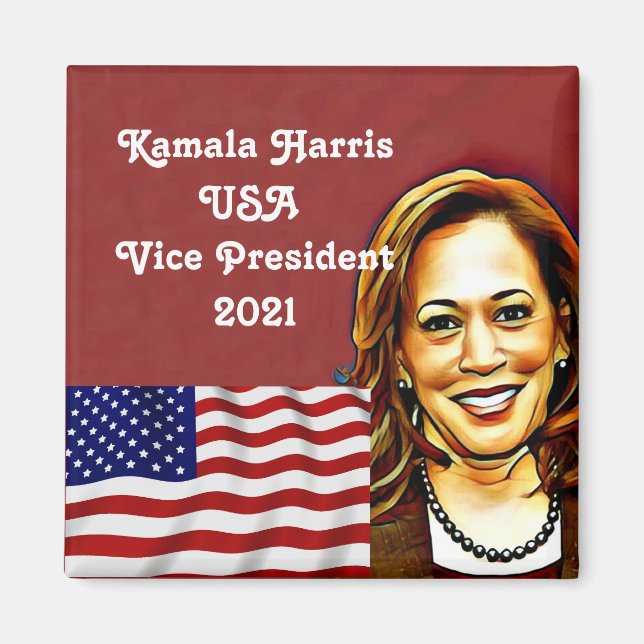 Kamala Harris 46:e Vicen-presidenter Magnet (Framsidan)